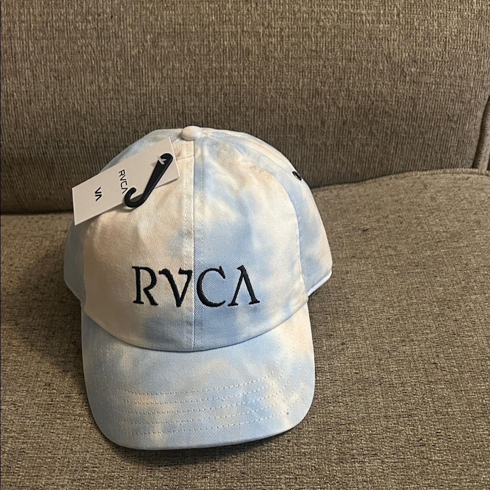 RVCA Blue and White Tie-Dye Hat